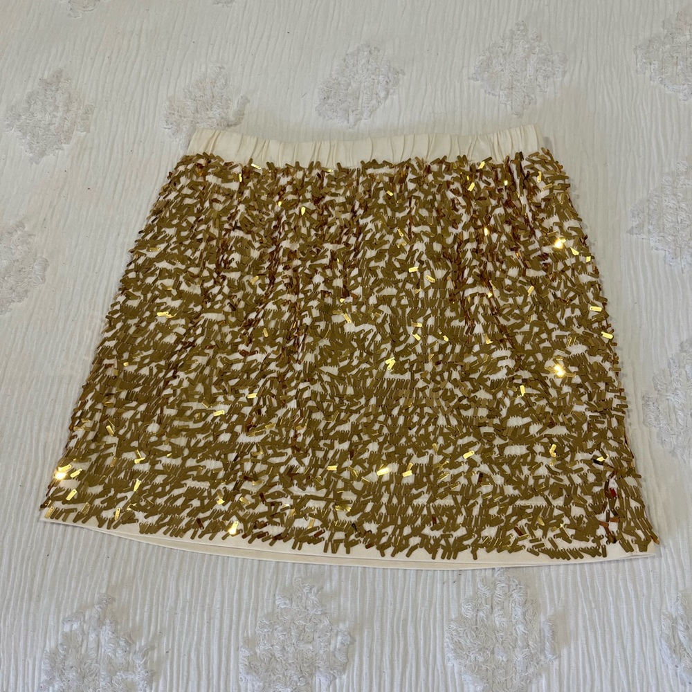 Gold sparkly crew cuts girls skirt